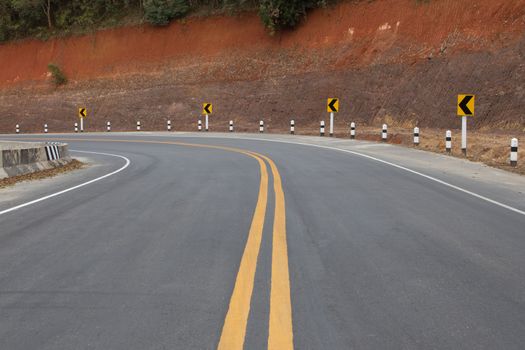 Picture of empty countryside road