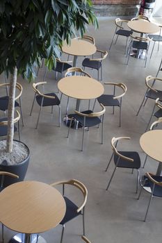An empty lunch area in an office