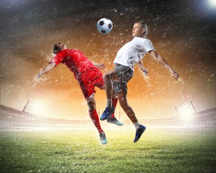 Image of two football players at stadium