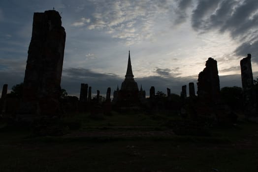 The ancient city of Thailand with ancient architecture style