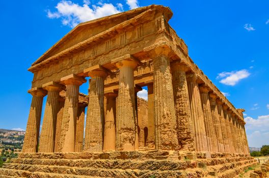 Ruins of ancient temple in Agrigento, Sicily, Italy