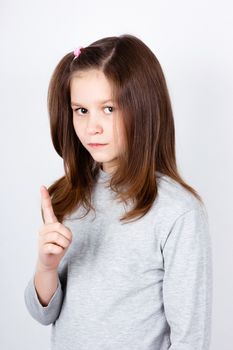 teenage girl on a light background. portrait