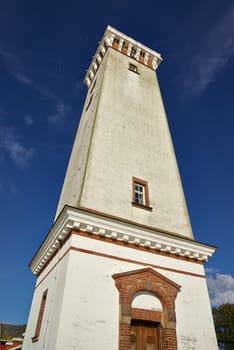 The lighthouse of Helnaes Denmark year built 1900    