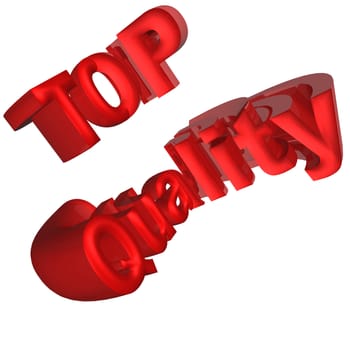 glossy red three-dimensional inscription Top quality