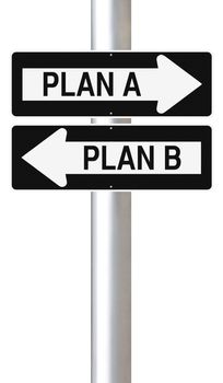 Modified one way signs on planning options
