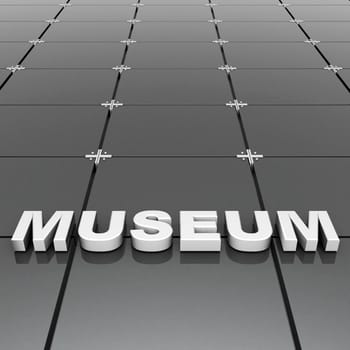 volumetric beautiful sign on the building background