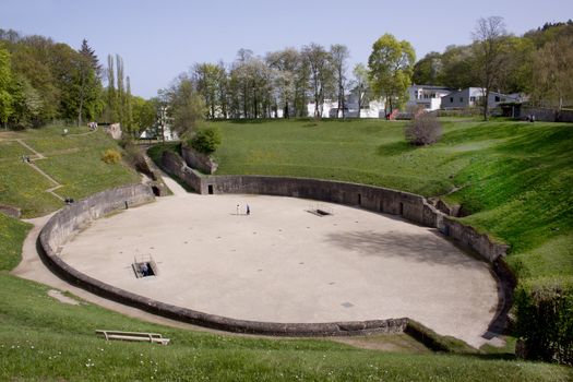 The roman amphitheatre was built by the Ancient Romans. They were used for events such as gladiator combats, chariot races, venationes (animal slayings) and executions. 