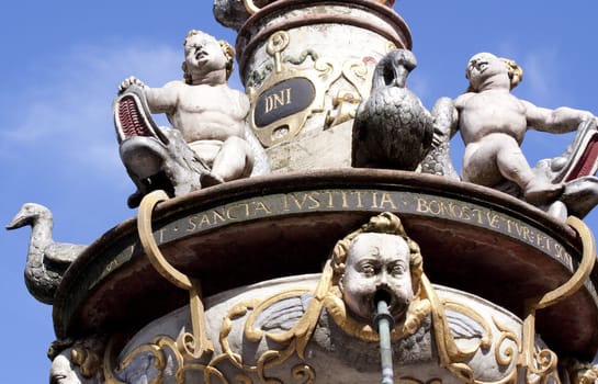 Fountain at the market place of Trier