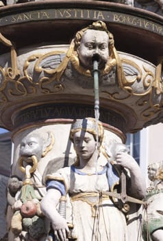 Fountain at the market place of Trier