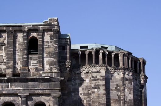 The Porta Nigra in the centre of Trier is an old City gate