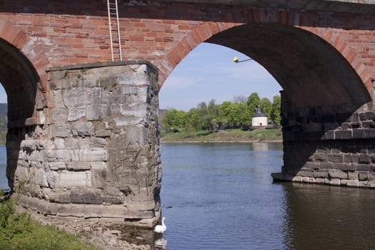 The Roman Bridge is an ancient structure in Trier, Germany, over the Mosel. It is the oldest standing bridge in the country. 