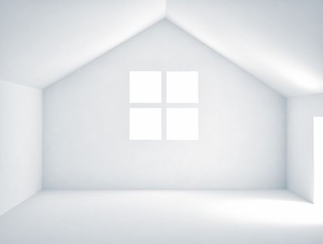 white toy style room with window and door