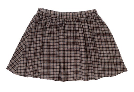 plaid skirt isolated on white background