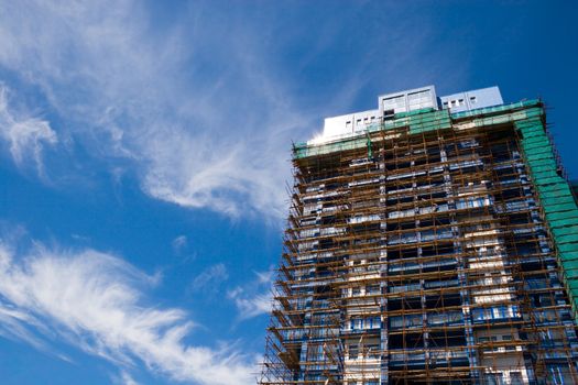 Construction of a new trading building.