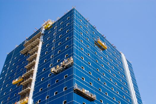 Construction of a new trading building.