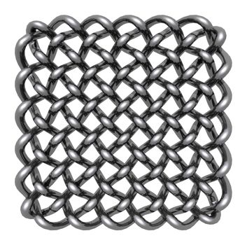 metal celtic knots on white background