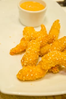 fried shrimp for healthy food for lunch