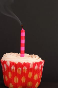 Cupcake with blown out candle