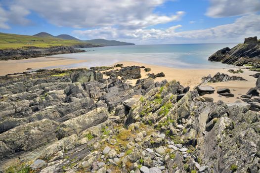 beautiful scenic rural landscape from ireland. horizon landscape