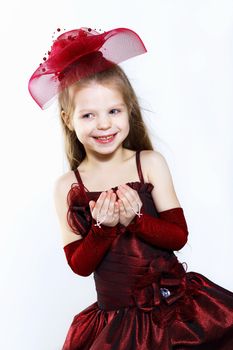 Portrait of a little girl in beautiful dress