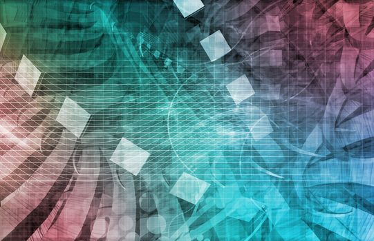 Modern Technology Code Illustration Lines as Art