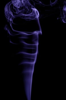 purple smoke in black background