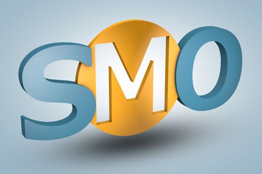 acronym concept: SMO for Social Media Optimization on blue background