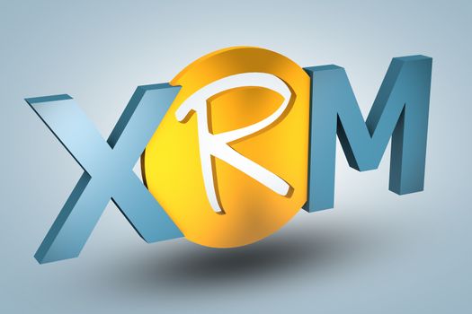 acronym concept: XRM for Extended Relationship Management on blue background