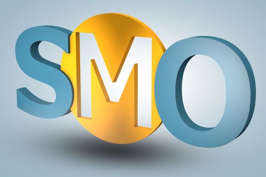 acronym concept: SMO for Social Media Optimization on blue background