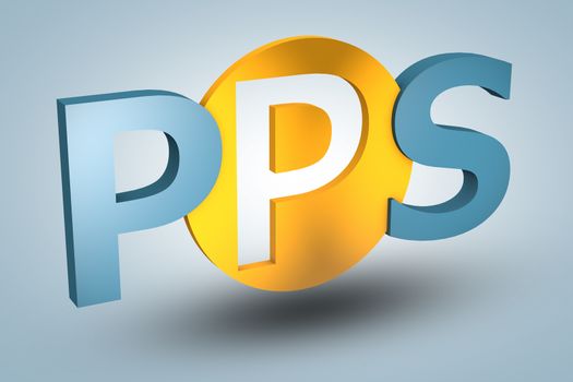 acronym concept: PPS for Pay per Sale on blue background