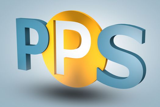 acronym concept: PPS for Pay per Sale on blue background