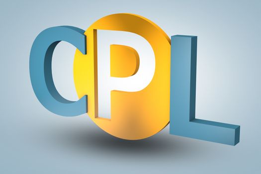 acronym concept: CPL for Cost per Lead on blue background