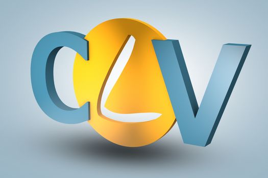 acronym concept: CLV for Customer Lifetime Value on blue background