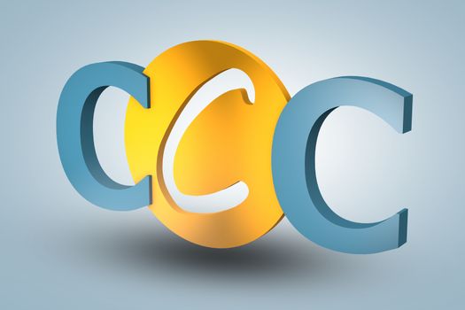 acronym concept: CCC for Customer Care Center on blue background