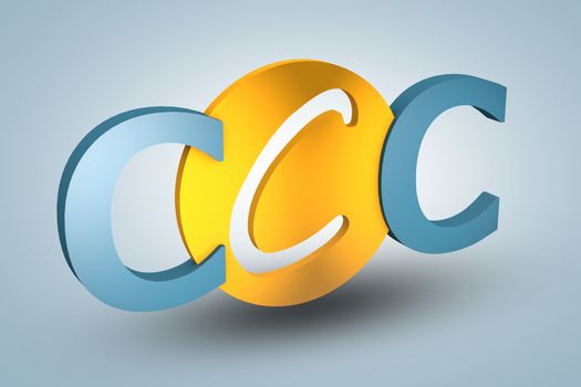 acronym concept: CCC for Customer Care Center on blue background