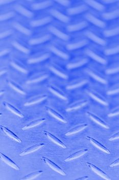 Seamless steel diamond plate texture in blue color