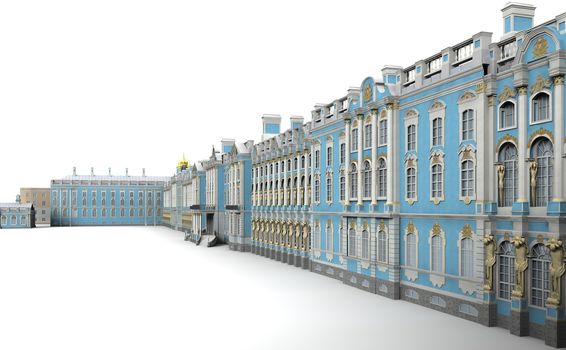 Catherine palace was a Imperial Palace and one of the largest in the vicinity of St. Petersburg.