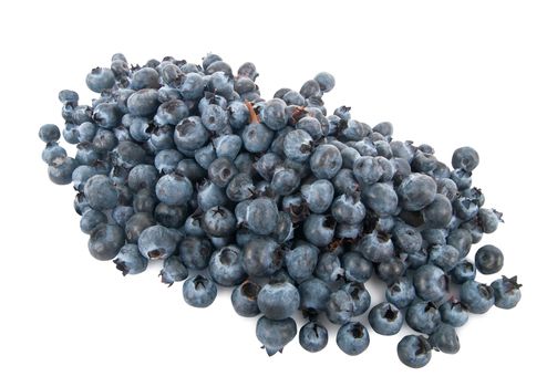 fresh blueberries isolated on white background