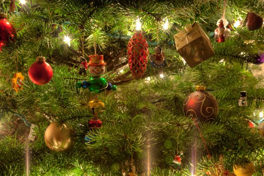 Christmas ornaments are decorations (usually made of glass, metal, wood or ceramics) that are used to festoon a Christmas tree.