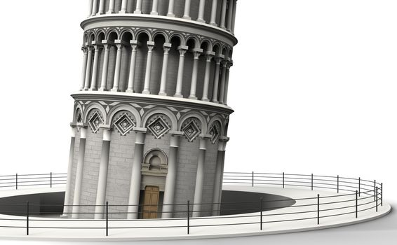 The tower was planned as a free-standing bell tower for the cathedral in Pisa.