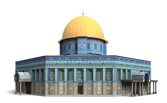 The Dome of the Rock is an important religious building of Islam in Jerusalem.