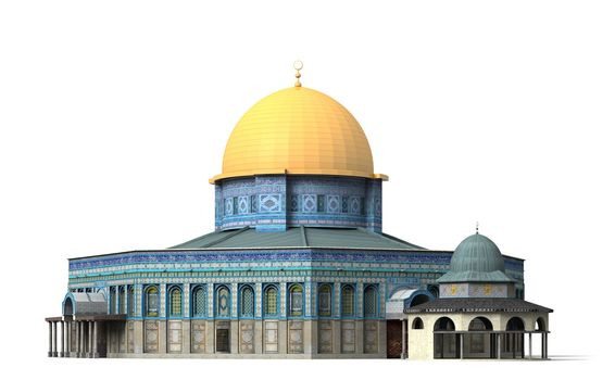 The Dome of the Rock is an important religious building of Islam in Jerusalem.
