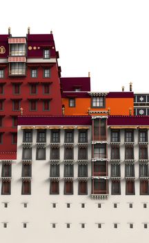 Der erste Palastbau wurde im Jahr 637 von Songtsen Gampo f��r seine Frau Wen Cheng auf dem ���Roten Berg��� in Lhasa angelegt.