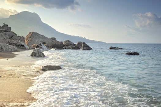 The beach in a Bay of Laspi