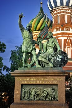 Monument to Minin and Pozharsky Red Square Moscow