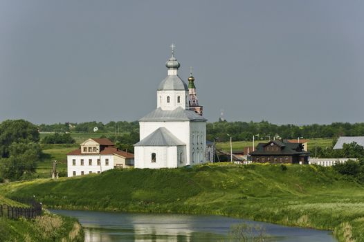 White Russian church near the river