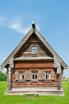 The facade of village houses