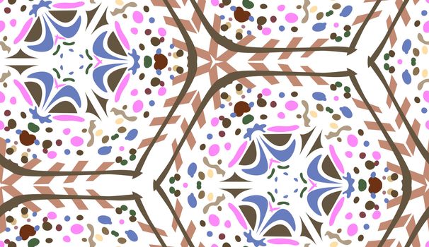 Seamless background pattern of organic geometric shapes