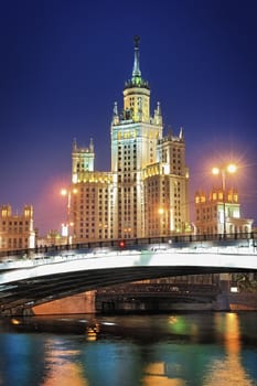 Moscow. Stalin skyscraper on Kotelnicheskaya embankment