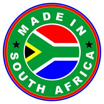 very big size made in south africa label illustratioan